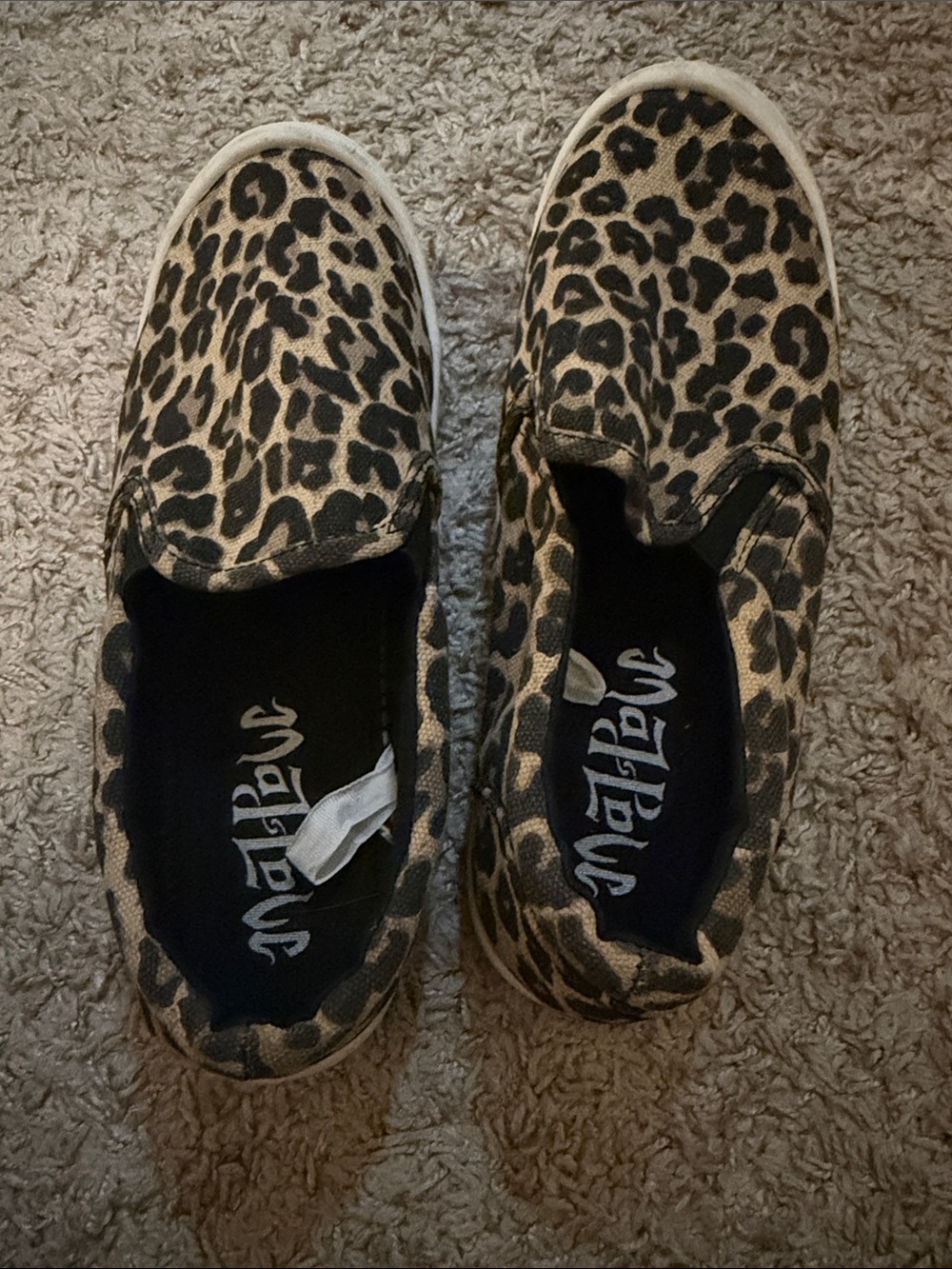 Blowfish Leopard Print Slip-On Moccasins - Tan and Black